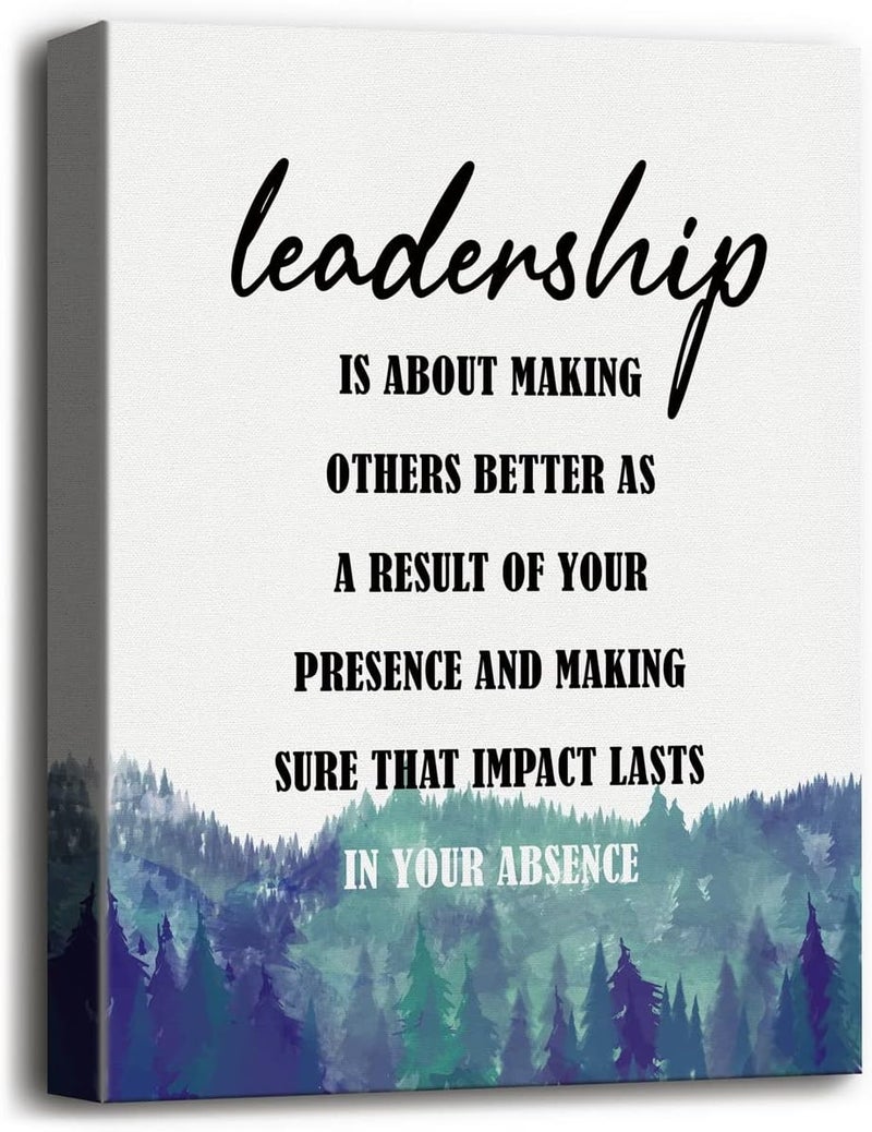 WKYAER Leadership Success Quotes Canvas Wall Art - Image 1