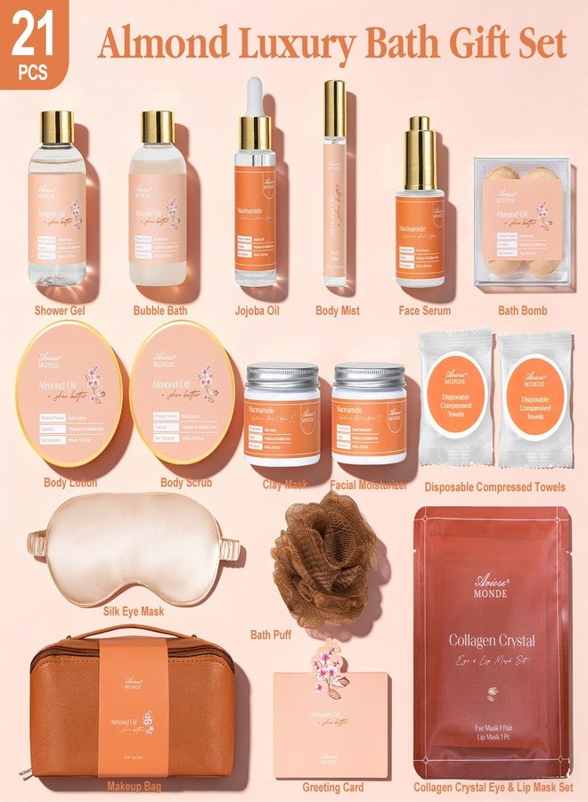 ArioseMonde Birthday Gifts for Women Relaxing Spa Gift Baskets, 21 Pcs Facial Body Skincare Gift Set, Bath and Body Kit Home Spa Self Care Package, Mothers Day Gifts for Mom Her Friend Sister Wife Girlfriend - Image 2