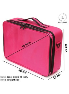 LACOPINE Solid 28 Cms Cosmetic Pouch (18 INCH (2 LAYER)_Travel Makeup Bag_PINK) - pzsku/Z726338A26C71D744BFC7Z/45/_/1737720852/b8afcbb8-af24-4cc9-8683-939bad9810c4