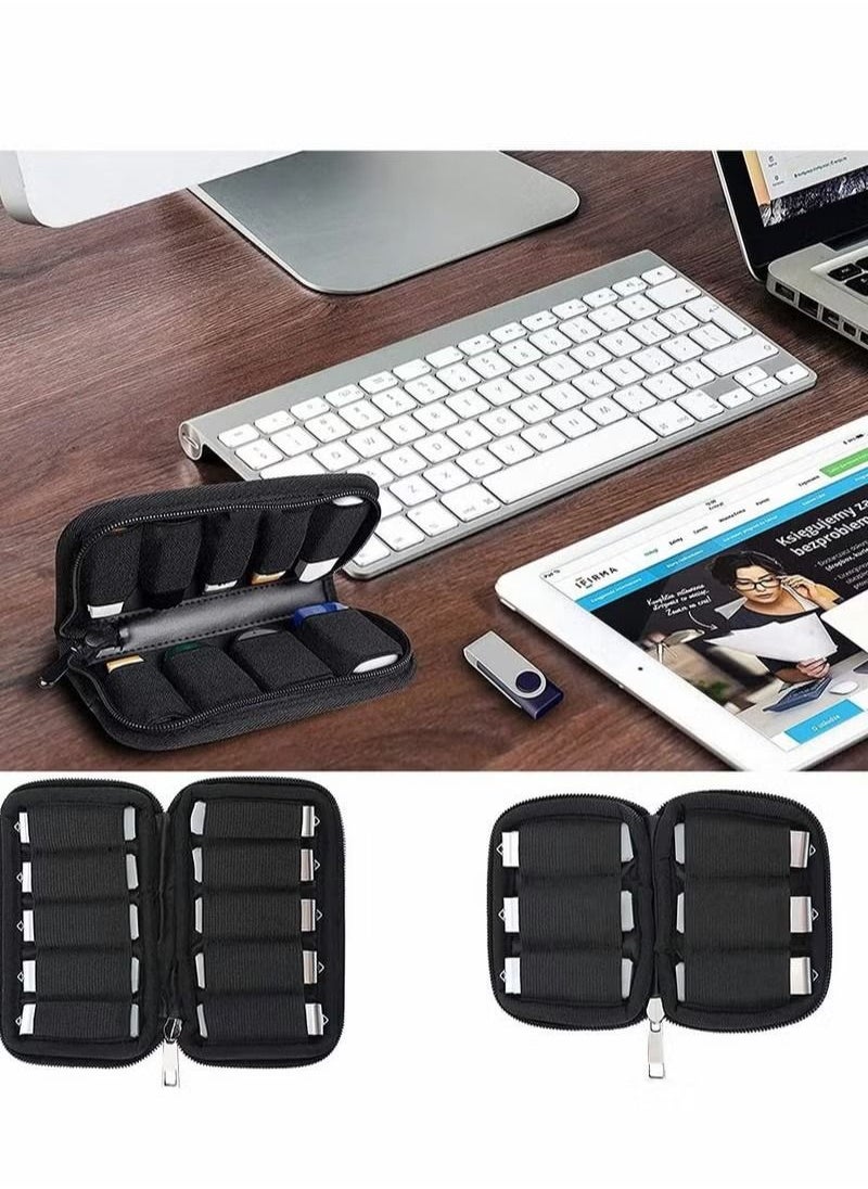 Generic - 2 PCS USB Drive Storage Bag (Bag Only) Water Resistant USB Storage Case Soft Material USB Flash Drive Holder, Portable Electronic Organizer Bag for USB Flash Drive Thumb Drive Memory - Image 1