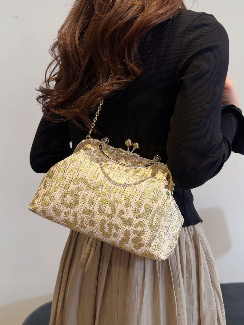 Colorful Dinner Women'S Handbag Fashionable And Easiest For Match Chain Shoulder Crossbody Clip Bag - Image 4