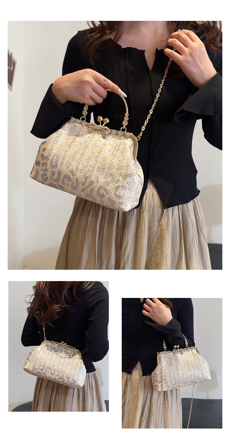 Colorful Dinner Women'S Handbag Fashionable And Easiest For Match Chain Shoulder Crossbody Clip Bag - Image 1