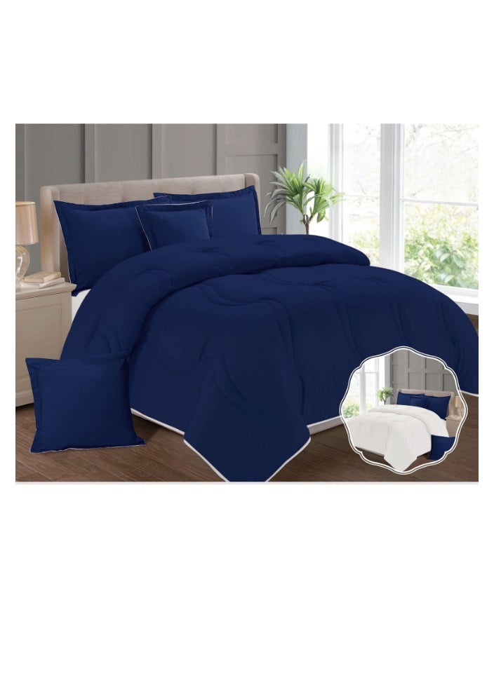 Blue Sky Double-sided comforter set, 6-piece bedspread, 6-piece bedspread set, 100% microfiber filling bedspread, 230x250 cm duvet  - Image 1