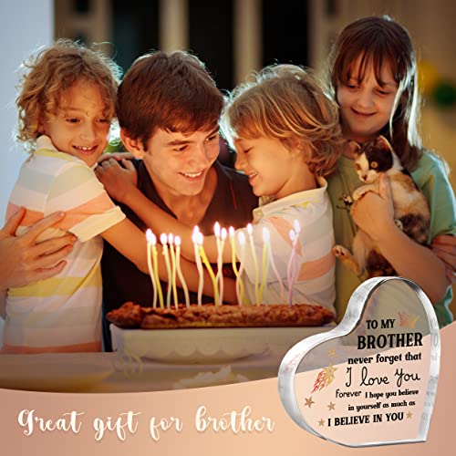Milcier Gifts for Brother, Christmas Gifts for Brother, Brothers Acrylic Keepsake, Fathers Day Birthday Gifts for Brothers from Sister, Encouraging Sign - Image 2