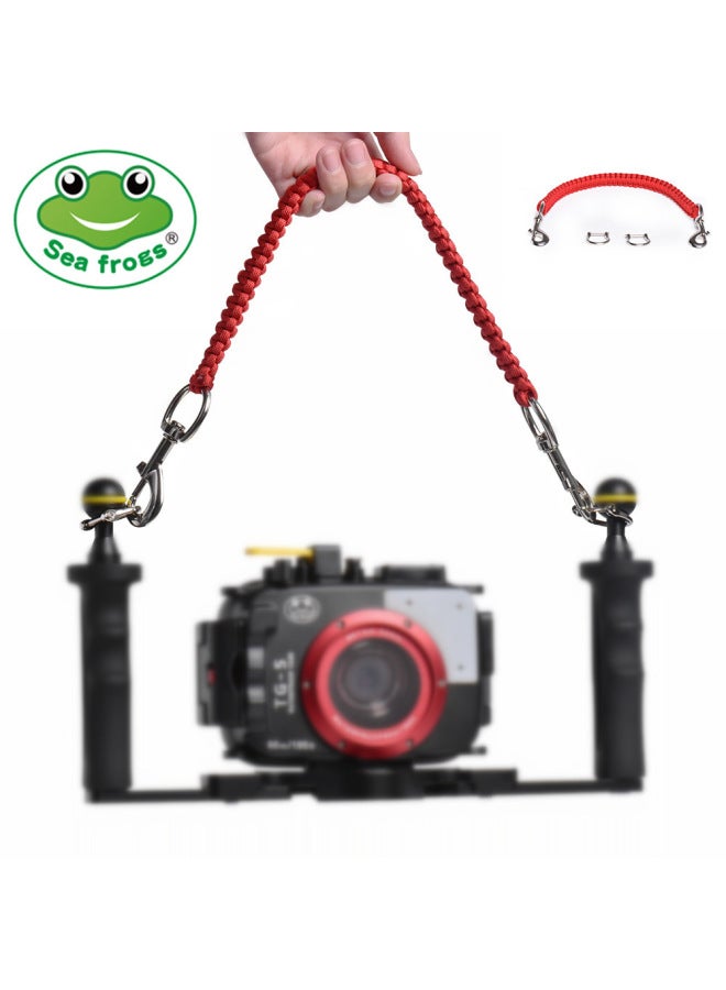 Seafrogs Sea Frog BR-1 Bracket Rope Diving Camera Case Special Anti-lost Rope 316 Hanging Buckle-Color:Black  - Image 1