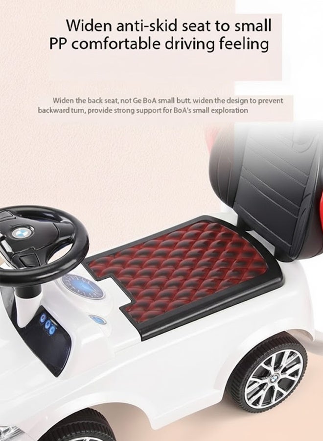 MG 2-in-1 Toddler Ride On Push Car with lights and music and Parent Handle Steering Control and Comfortable anti-skid Seat, White - Image 2
