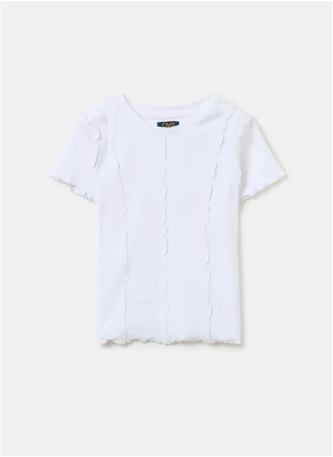 Ovs Stretch cotton T-shirt with applications