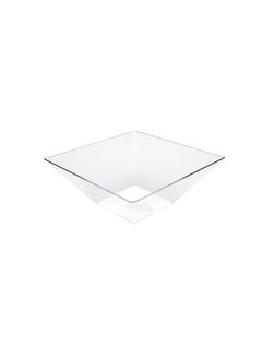Restaurantware Restaurantware-90 Ounce Serving Bowl, 25 Disposable Service Bowls - Heavy-Duty, Premium, Clear Plastic Small Party Dishes, Elegant Square Shape, For Snacks, Candies Or Salads  - Image 1