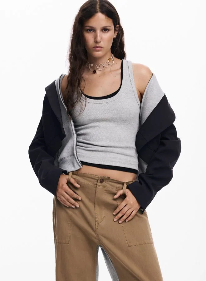 DESIGUAL Brown Hybrid Jogger Pants for Women | Best Price UAE