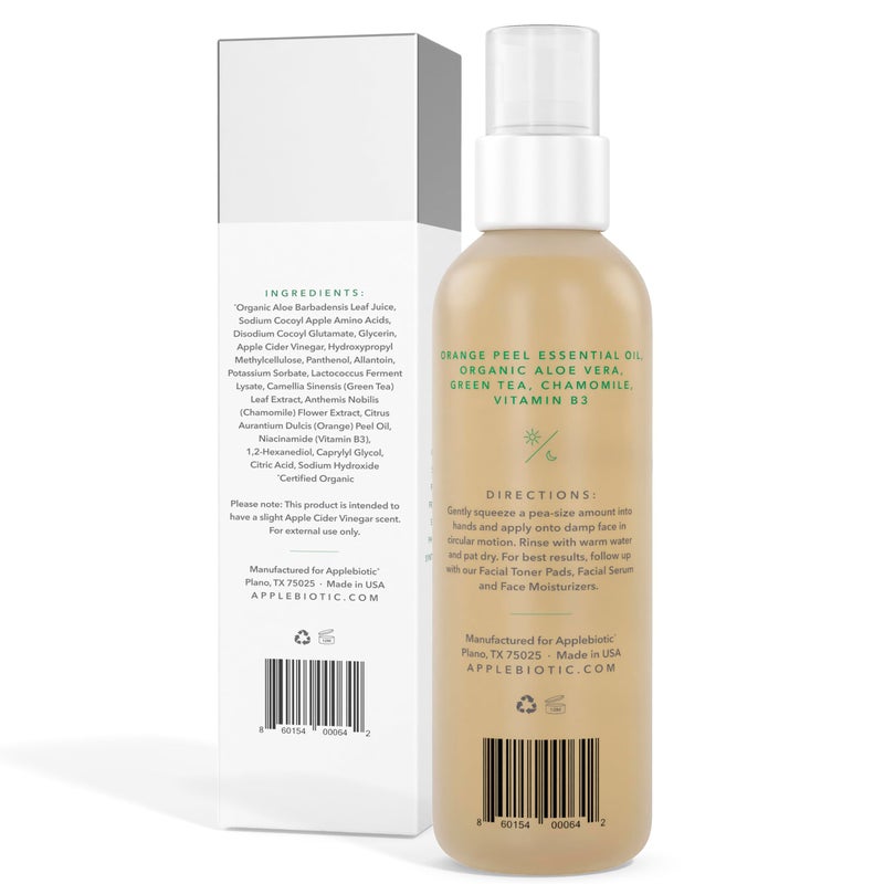 AppleBiotic ACV Face Wash, Toner Bundle - Cleanse, Tone, Brighten - Image 3