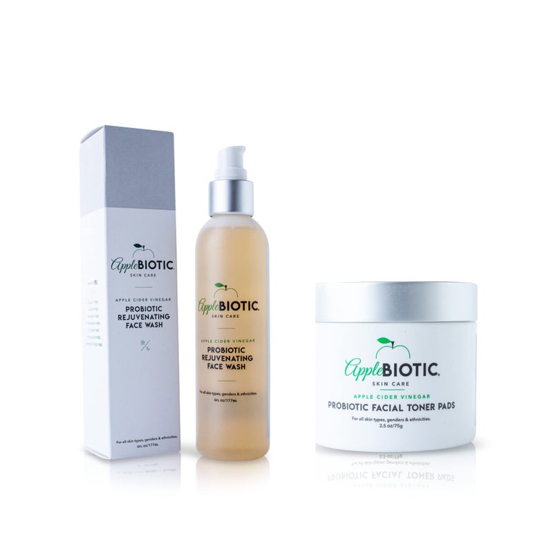 AppleBiotic ACV Face Wash, Toner Bundle - Cleanse, Tone, Brighten - Image 1