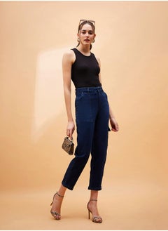 SASSAFRAS High Rise Multi Pockets Balloon Fit Jeans by Styli  - Image 2