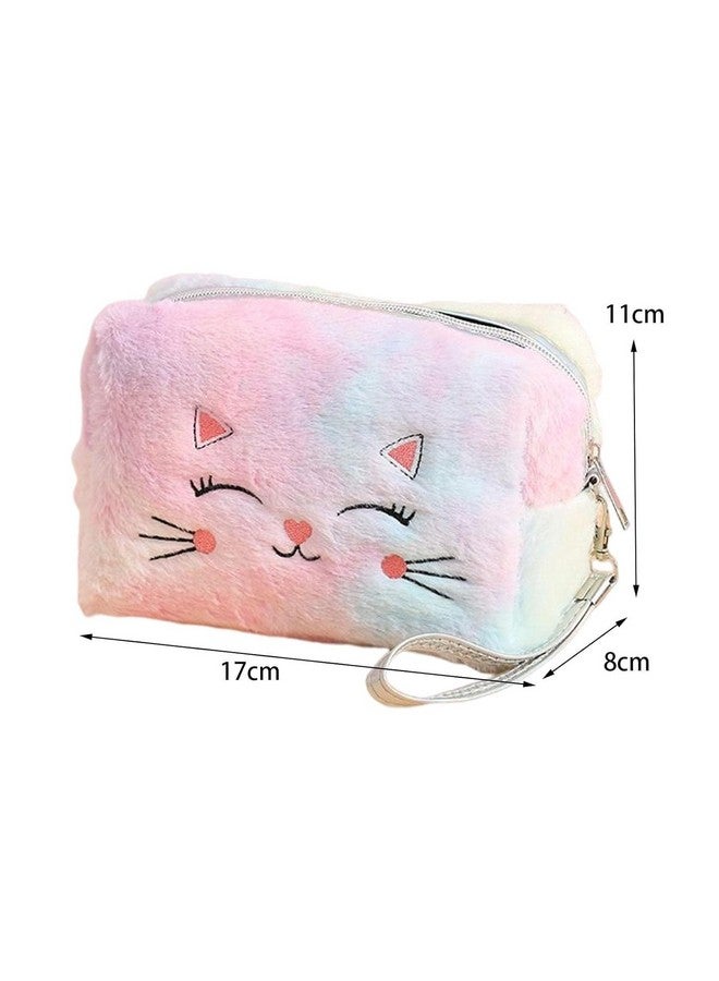 Ncry Cute Cat Plush Cosmetic Bag Organizer Travel Toiletry Bag Makeup Pouch |Health & Beauty | Makeup | Makeup Bags & Cases (Multicolour) - Image 3