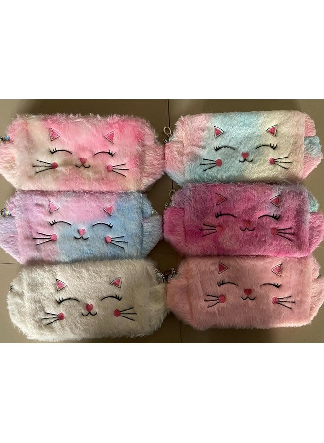 Ncry Cute Cat Plush Cosmetic Bag Organizer Travel Toiletry Bag Makeup Pouch |Health & Beauty | Makeup | Makeup Bags & Cases (Multicolour) - Image 2