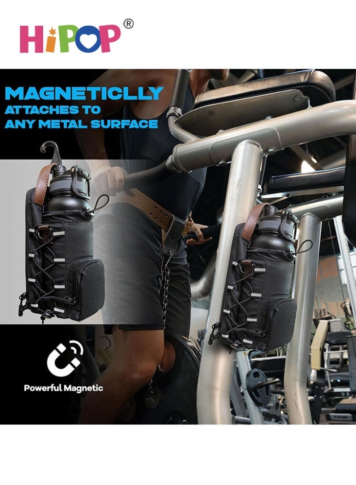 HIPOP Magnetic Gym Bag for Men and Women, Magnetic Water Bottle Holder, Small Gym Bag, Perfect Gym Gifts for Women and Men - Image 2