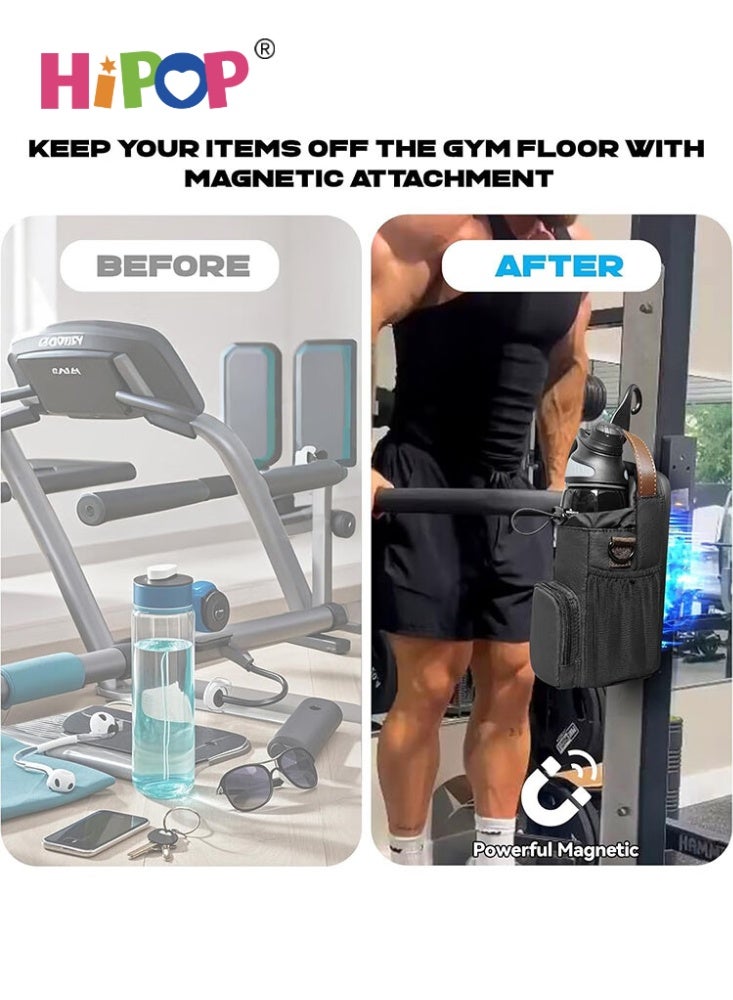 HIPOP Magnetic Gym Bag for Men and Women, Magnetic Water Bottle Holder, Small Gym Bag, Perfect Gym Gifts for Women and Men - Image 3