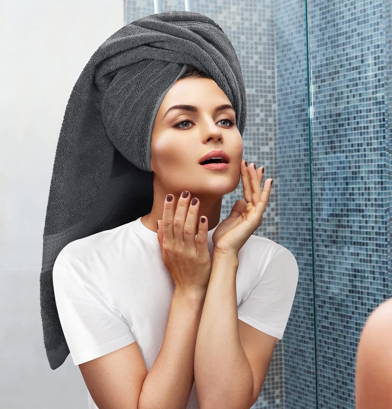 Utopia Towels Premium 8 Piece Towel Set (Grey) - 2 Bath Towels, 2 Hand Towels and 4 Washcloths Cotton Hotel Quality Super Soft and Highly Absorbent - Image 5