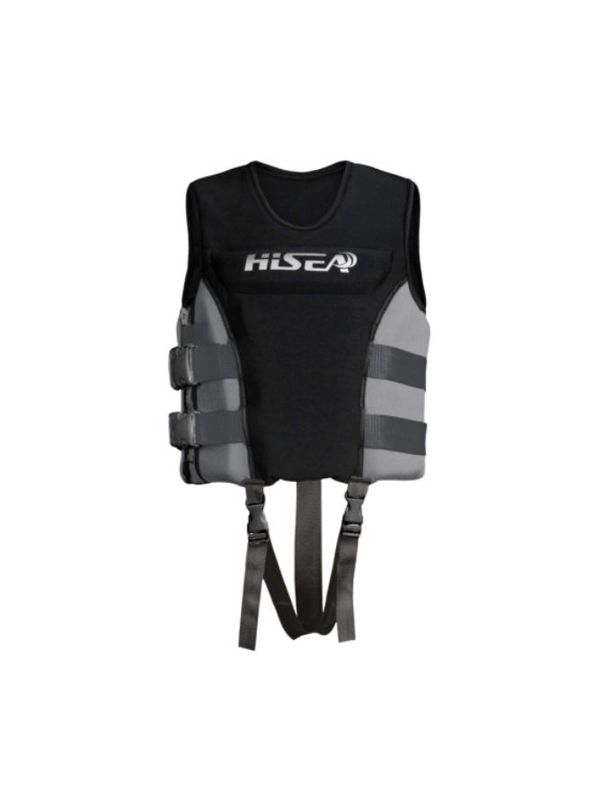 Hisea Children's Professional High Buoyancy Life Jackets Black Gray - Image 1