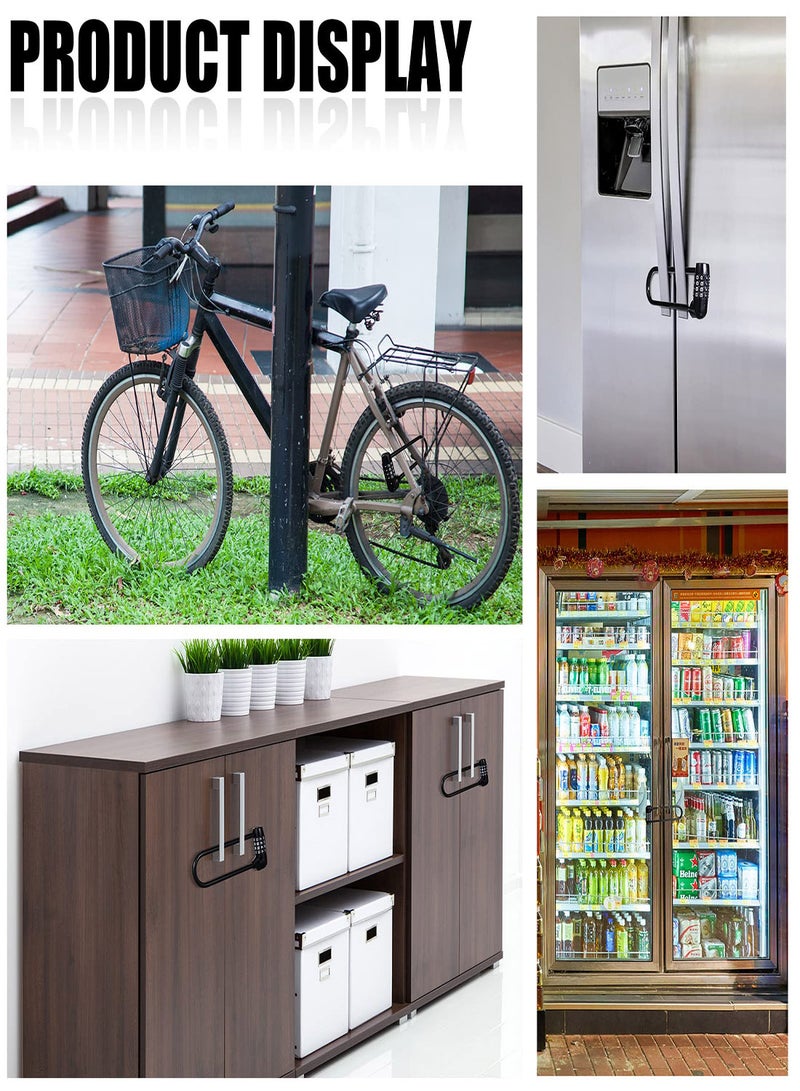 4 Digit Combination Padlock,  2Pcs 16cm/6 Resettable Code Combo Lock, Lengthened Lock Waterproof Pad Lock for Bicycles, Gates, Mountain Bike, Gym, School, Shed Lockers Heavy Duty Outdoor Lock - Image 5