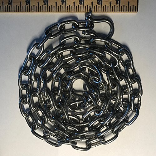 US Stainless Stainless Steel 316 Anchor Chain 5.5mm or 3/16" by 10' Long Shackles - Image 2