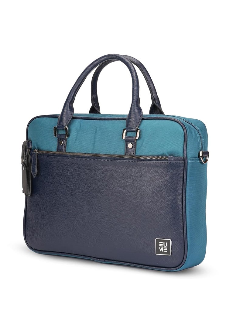 EUME Commute Laptop Bag for Men | Office Bag for Men & Women | With Padded Compartment | Vegan Leather & Nylon Fabric | Fits Up to 15.6" Laptop & MacBook, 11L - Image 1