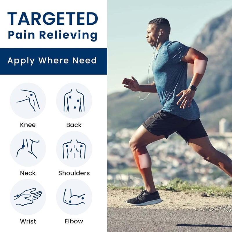 Sumifun 4 ليدوكائين لاصقات بالإضافة إلى 1 منتول 30 عدداً أقصى قوة لاصقات تخفيف الألم بدون وصفة طبية لآلام الظهر والرقبة المتصلبة وآلام المفاصل وآلام العضلات مسكن موضعي - Image 3