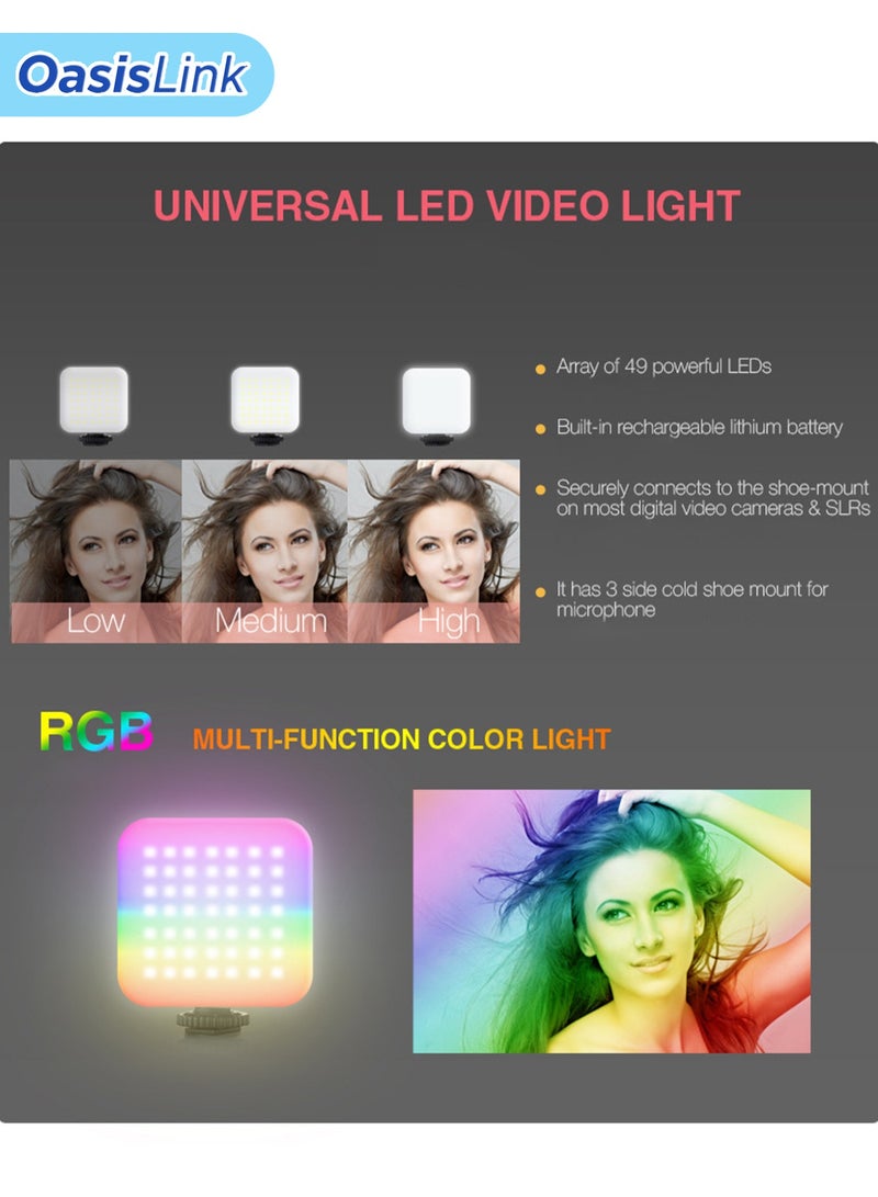 OasisLink Fill Light Kit with Mic, Bluetooth Remote, and Tripod - Compatible with Bluetooth, Type-C, and Apple Audio Adapters - Image 3