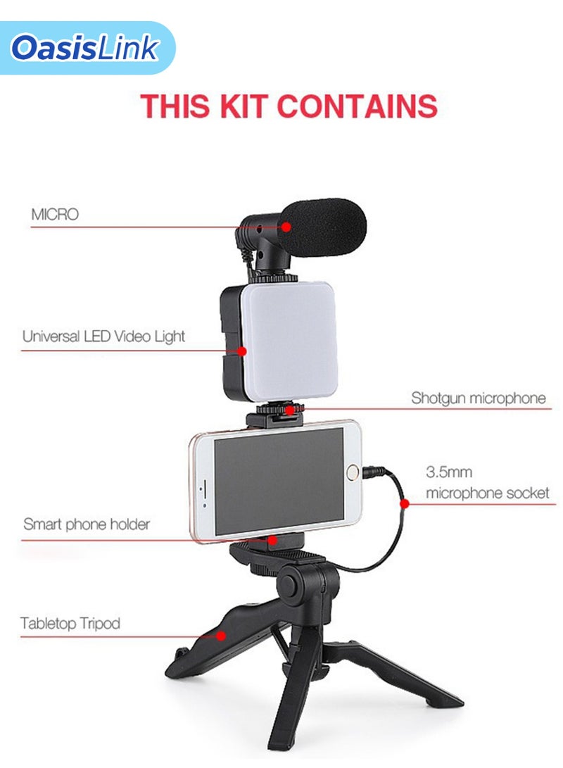 OasisLink Fill Light Kit with Mic, Bluetooth Remote, and Tripod - Compatible with Bluetooth, Type-C, and Apple Audio Adapters - Image 5