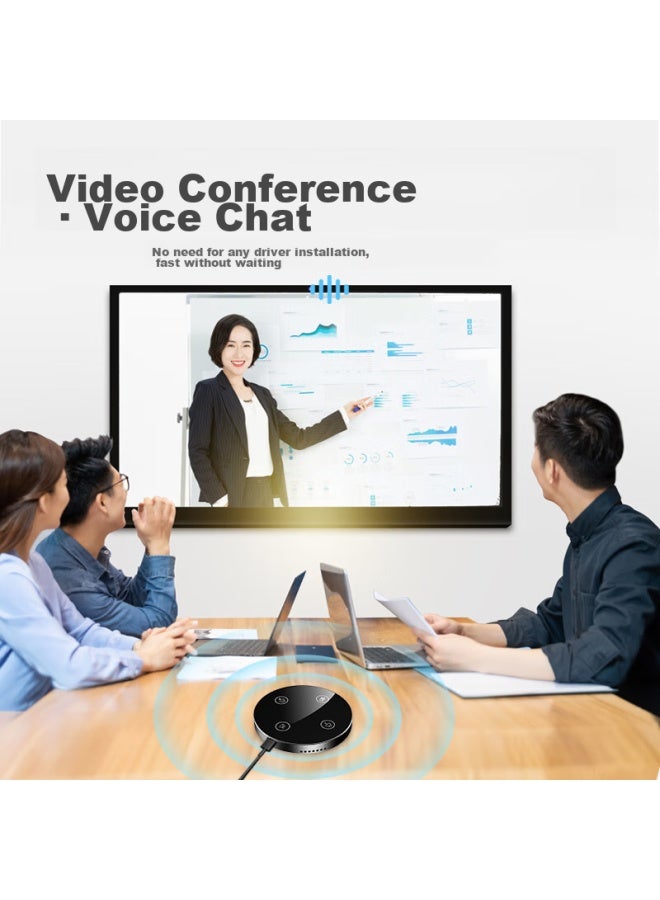 Nintaus Y12b-b Video Conference nidirectional Microphone, Usb Computer Laptop Speaker With Microphone, Online Class Recording, Bluetooth Microphone, Gaming Desktop All-in Network Speaker - Image 3