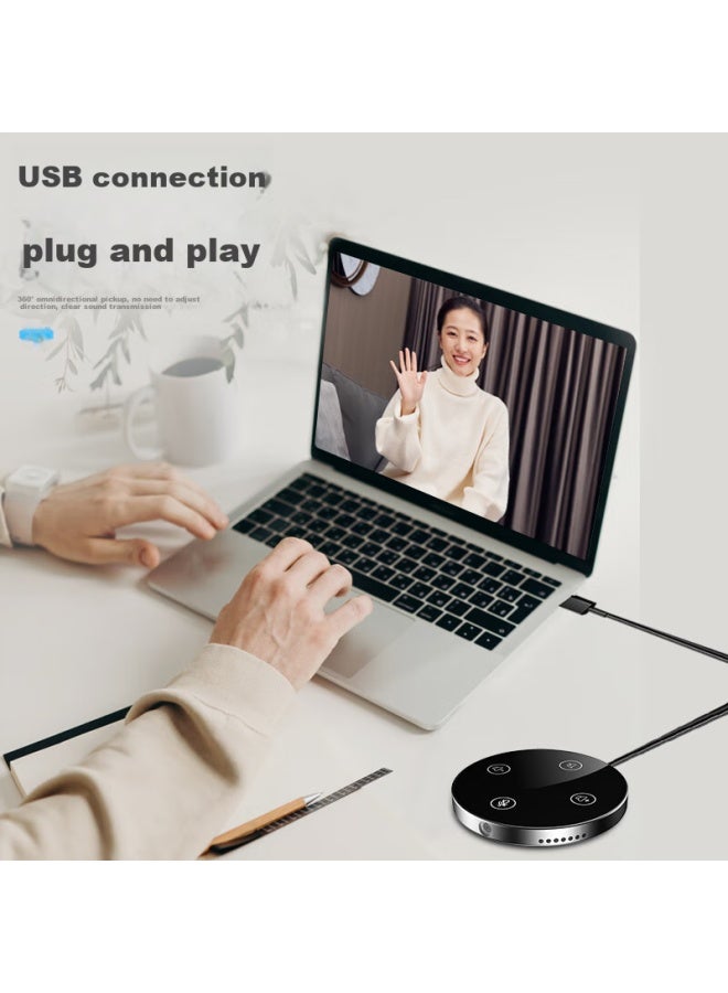 Nintaus Y12b-b Video Conference nidirectional Microphone, Usb Computer Laptop Speaker With Microphone, Online Class Recording, Bluetooth Microphone, Gaming Desktop All-in Network Speaker - Image 5