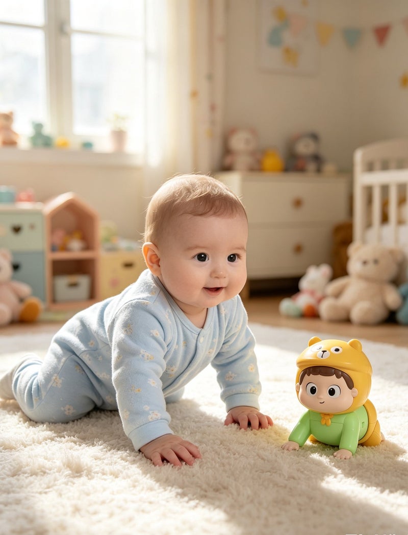 Vividorad Baby Crawling Toys, Electric Crawling Toy,Infant Tummy Time Toys with Music,Educational Toy for Baby's Crawling and Head Lifting,Musical Crawling Toy for Infants 0-3-6 7 8 9 10 12-18 Months,,Early Education Light Up Music Walking Toys,Ideal Gift for Kids - Image 3