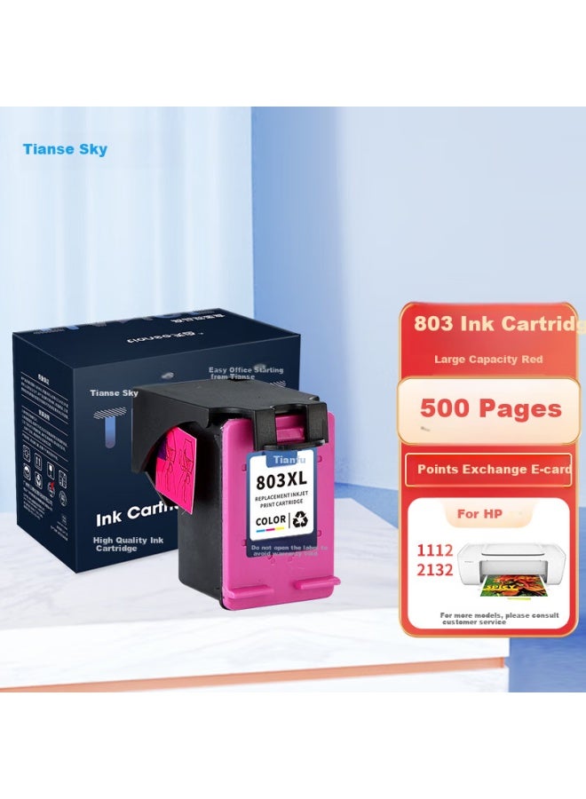 Tianse Compatible With Hp 803 Ink Cartridge For Hp Deskjet 2622 2131 2132 2130 1111 1112 2621 2632 2628 Printer, 803xl Color