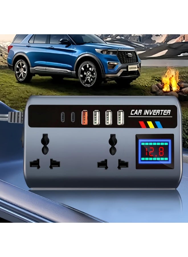 TIGER Pure Sine Wave Car Power Inverter 12V/24V to 220V with Dual AC Outlets & 3 USB Ports – Portable Vehicle Power Converter for Laptop, Mobile, and Safe Device Charging - Image 5