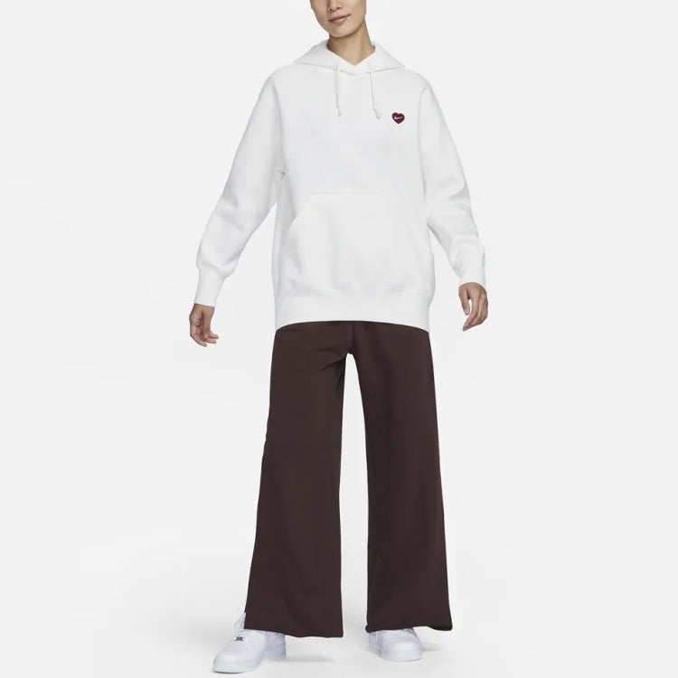 Nike (WMNS) Nike Heart Swoosh Hoodie 'White' - Image 1