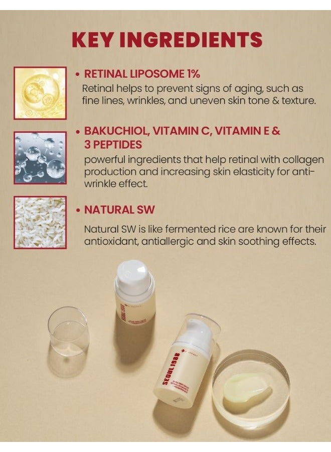 K-SECRET SEOUL 1988 Cream : Retinal Liposome 1% + Fermented Rice 50ml | Anti-aging, Brightening & Hydrating - Image 5