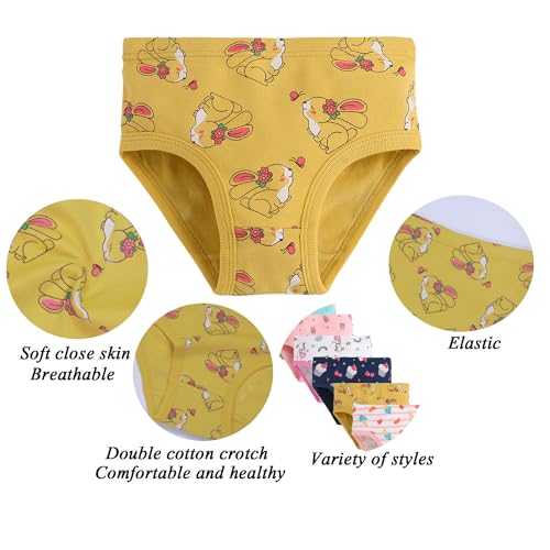 Boboking Girls Soft Briefs Little Kids Girls Comfortable Underwear (Pack Of 6) 5-6Yrs - Image 2