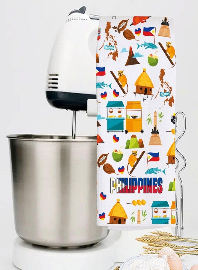 LEVLO Philippines Kitchen Towel Philippines Trip Gift Philippines Travel Culture Dish Towels Filipina Philippine Housewarming Gift (Philippines Towel) - Image 4