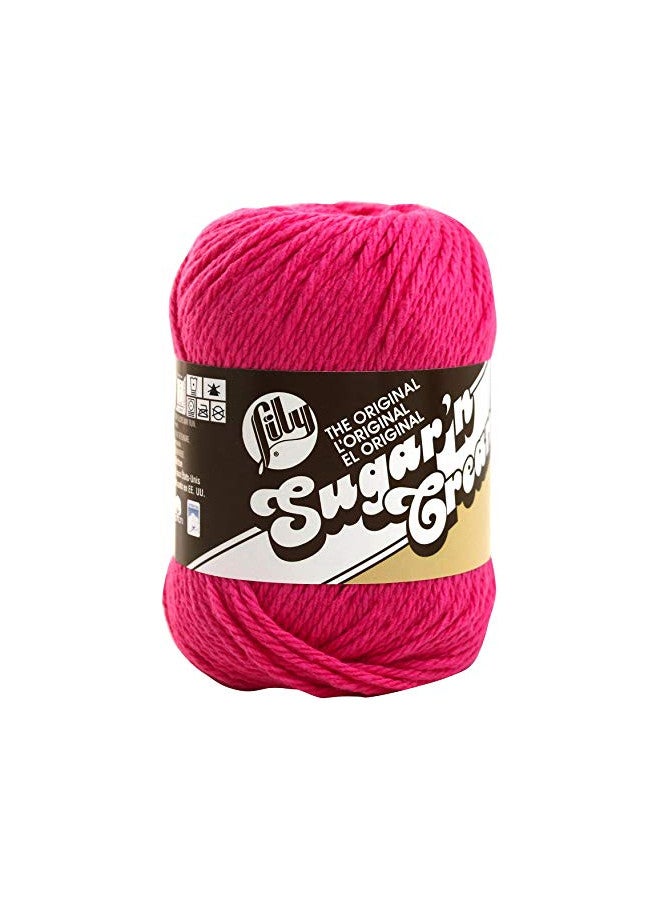 Lily ليلي سكر 'إن كريمة الخيط الأصلي، 2.5 أونصة، قياس متوسط 4، 100% قطن - وردي فاتح - غسيل وتجفيف آلي - Image 1