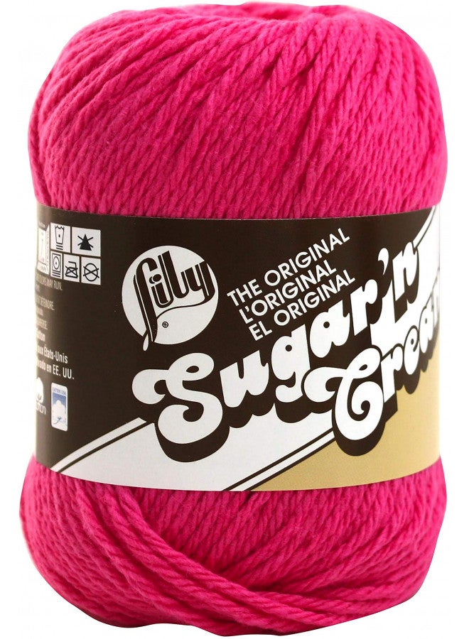 Lily ليلي سكر 'إن كريمة الخيط الأصلي، 2.5 أونصة، قياس متوسط 4، 100% قطن - وردي فاتح - غسيل وتجفيف آلي - Image 2