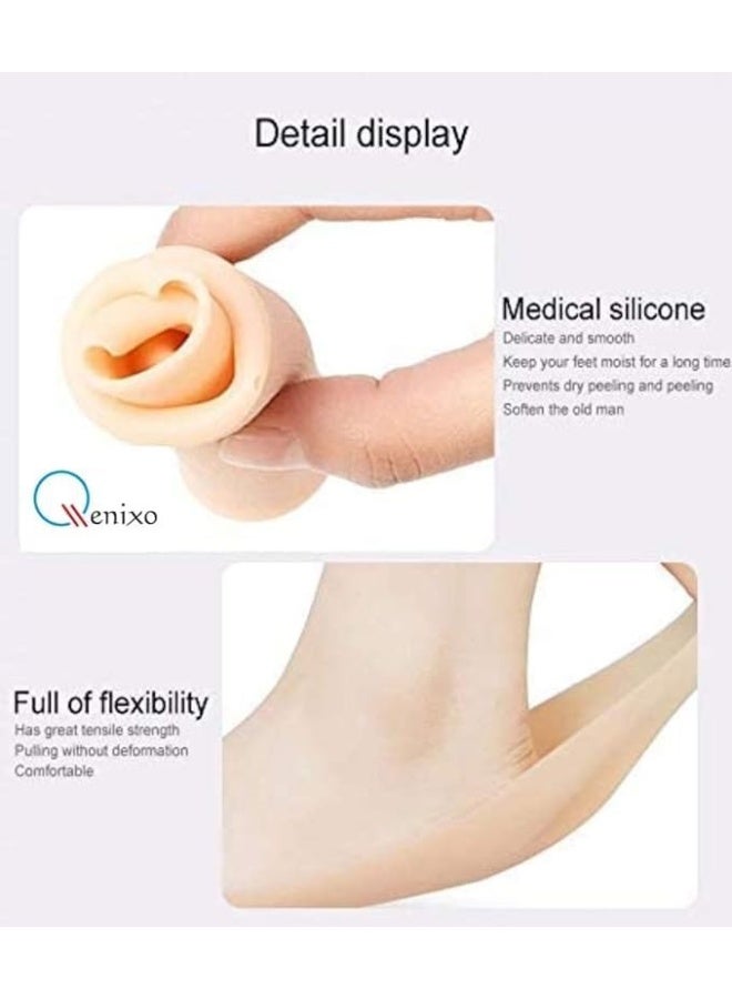 زوج واحد من جوارب السيليكون كاملة الحجم، جوارب مرطبة للقدم، جوارب للعناية بمضادات التشقق للأقدام الجافة، إصلاح الكعوب المتشققة، مرطب للكعب للعناية بالقدم - جوارب للنساء والرجال-250 - Image 3