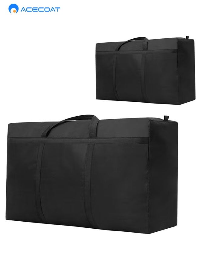 ايسكوت 180 لتر حقائب متحركة كبيرة إضافية مع سحّاب قوي ومقابض حمل، حقائب تخزين حقائب تخزين للملابس، مستلزمات نقل، توفير مساحة، منظم حقيبة التخزين كبير الحجم للحركة والسفر - Image 2