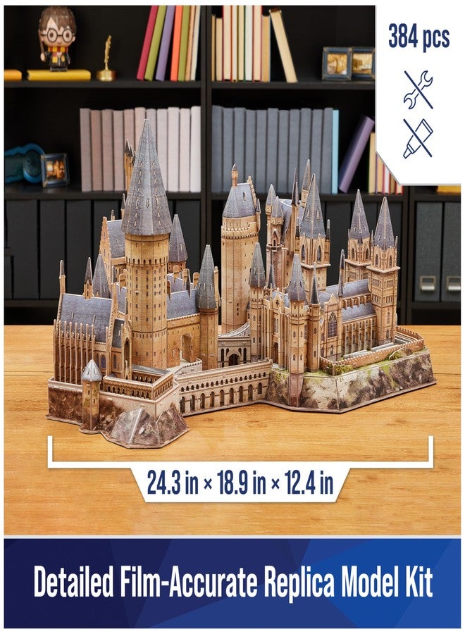 4D Build, Harry Potter Deluxe Hogwarts Castle with Astronomy Tower & Great Hall Over 2ft. Wide Model Kit 384 Pcs 3D Puzzles for Adults & Teens 12+ - Image 2