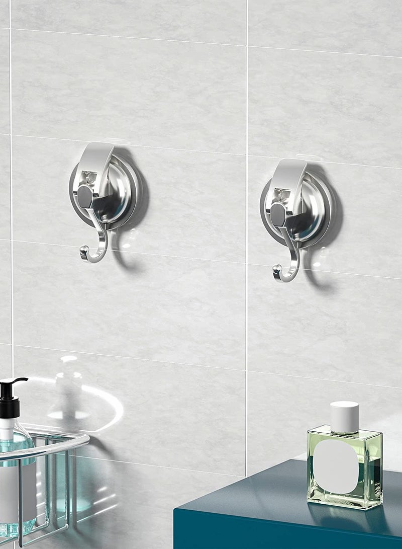 Heavy,Duty Silver Chrome Suction Cup Hooks for Versatile Use - Image 2