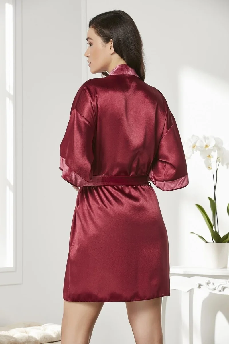 بيير كاردان Velvet Satin Lace Nightgown and Dressing Gown - 4045
