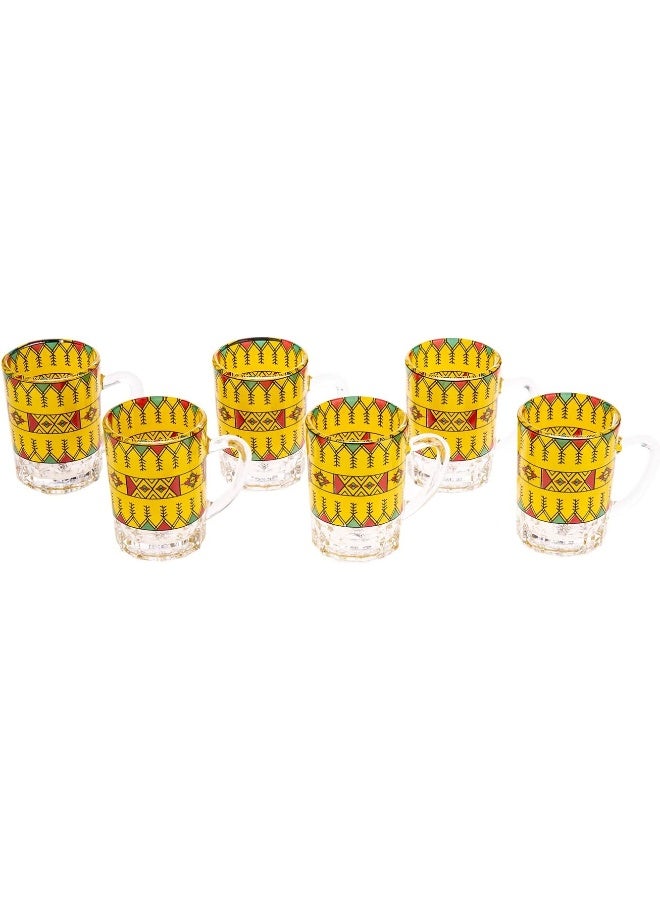 AKDC 6Pcs Glass Tea Cup W/Handle - Image 2