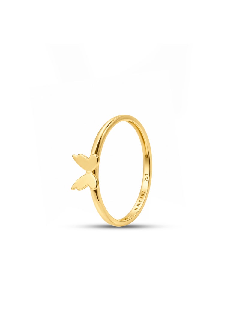 18K Pure Gold Women’s Ring - Premium Finish & Elegant Style - 0.93 Gram