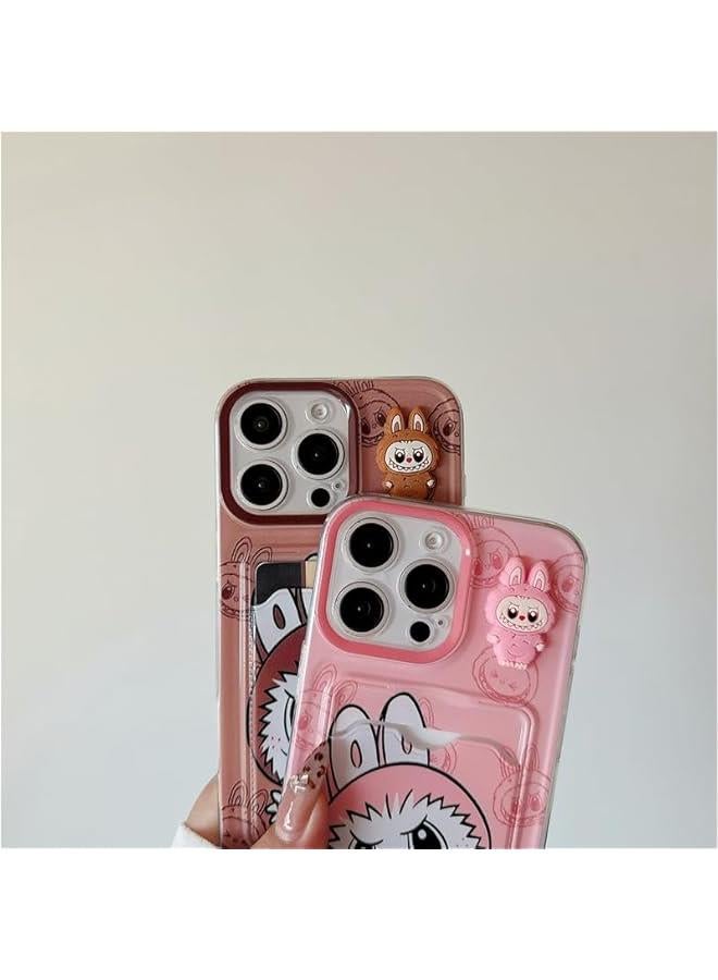 Arabest Kawaii Brown Silicone Lanyard Phone Case for iPhone 15, Scratch Resistant and Shockproof Girls Women  - Image 2