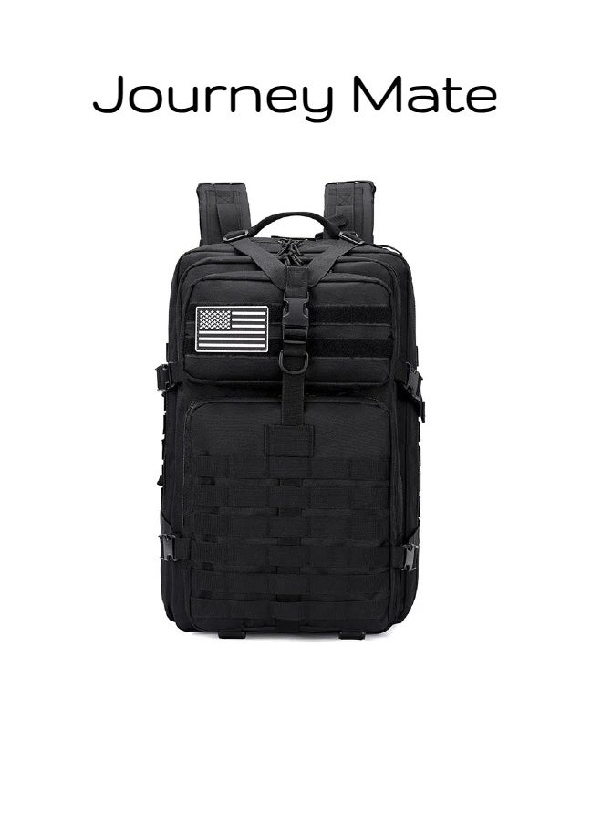 Journey Mate 50L Tactical Backpack Fishing Outdoor Mountaineering Hiking Camping Multi-Function Backpack Rucksack Black  - Image 2