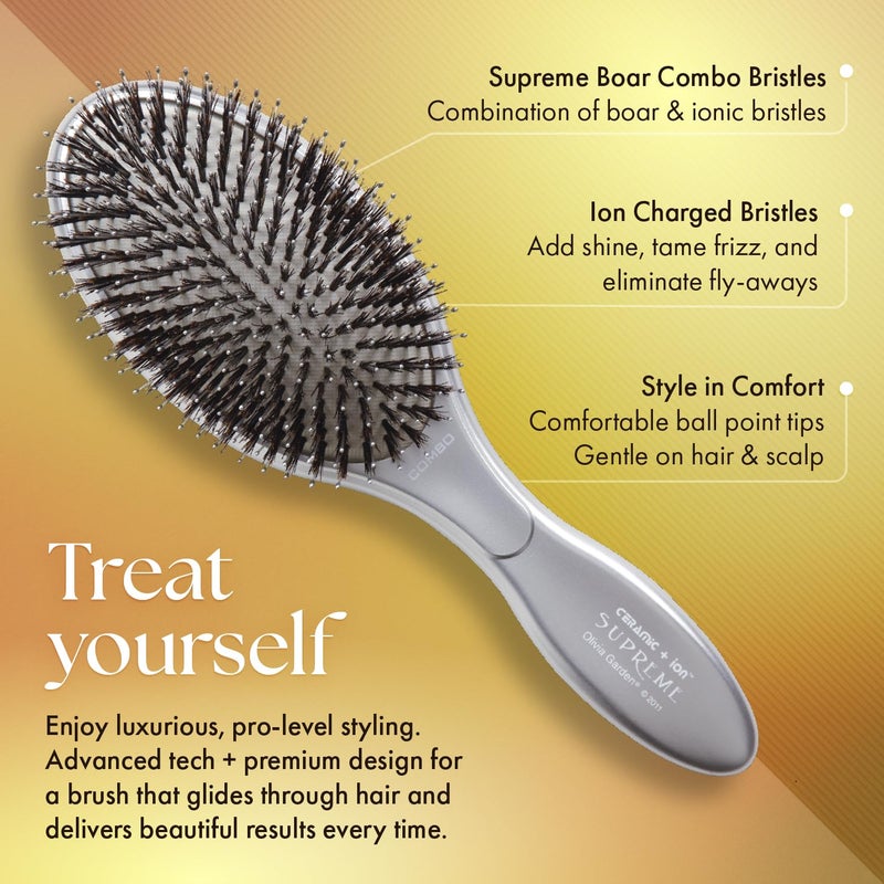 Olivia Garden Ceramic + Ion Supreme Paddle Hair Brush CISP-CO (Combo) - Image 3