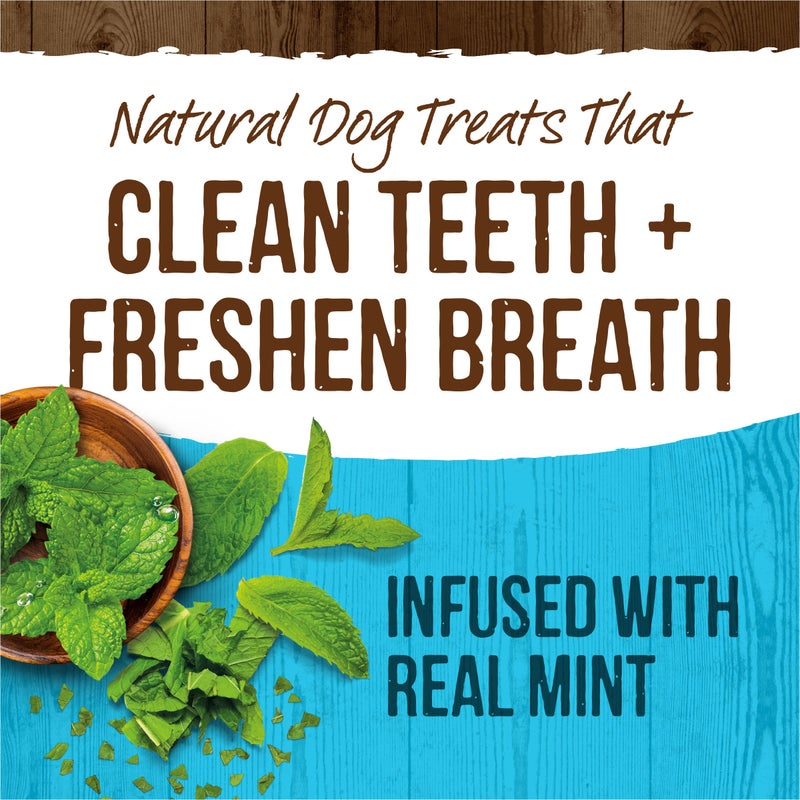 Merrick Fresh Kisses Natural Dental Chews Toothbrush Shape Treat Infused With Real Mint Medium Dogs - 22 ct. Box - Image 2